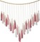 Pink & White Large Macrame Wall Hanging – Boho Blush Tassel Decor for Bedroom, Living Room, Girls’ Room, Nursery, or Dorm – Handmade Bohemian Wall Art, Perfect Boho Gift for Women and Girls